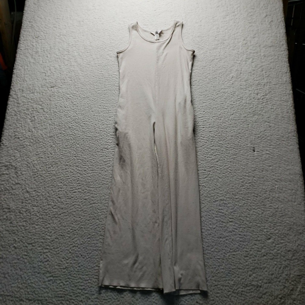 Athleta Girl Jumpsuit Girls 8-10 White Sleeveless Scoop Neck Ribbed Knit Lounge